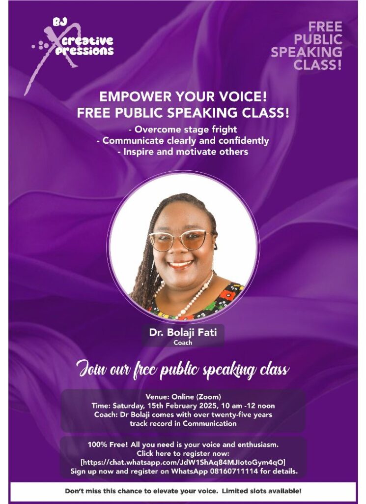 FREE PUBLIC SPEAKING CLASS- BOLAJI FATI 3